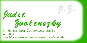 judit zvolenszky business card